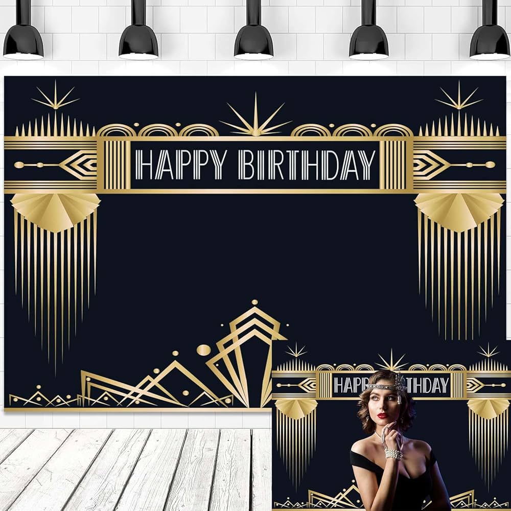 BACKDROP ハイバック用❗️ Amazon.com : The Great Gatsby Themed Backdrop Retro Roaring